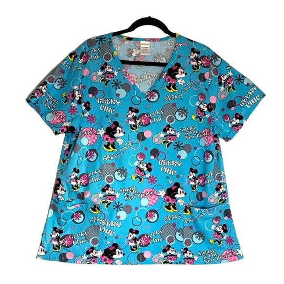 Disney - Minnie Mouse Girl Power Scrub Top - XL - Picture 1 of 8
